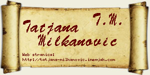 Tatjana Milkanović vizit kartica